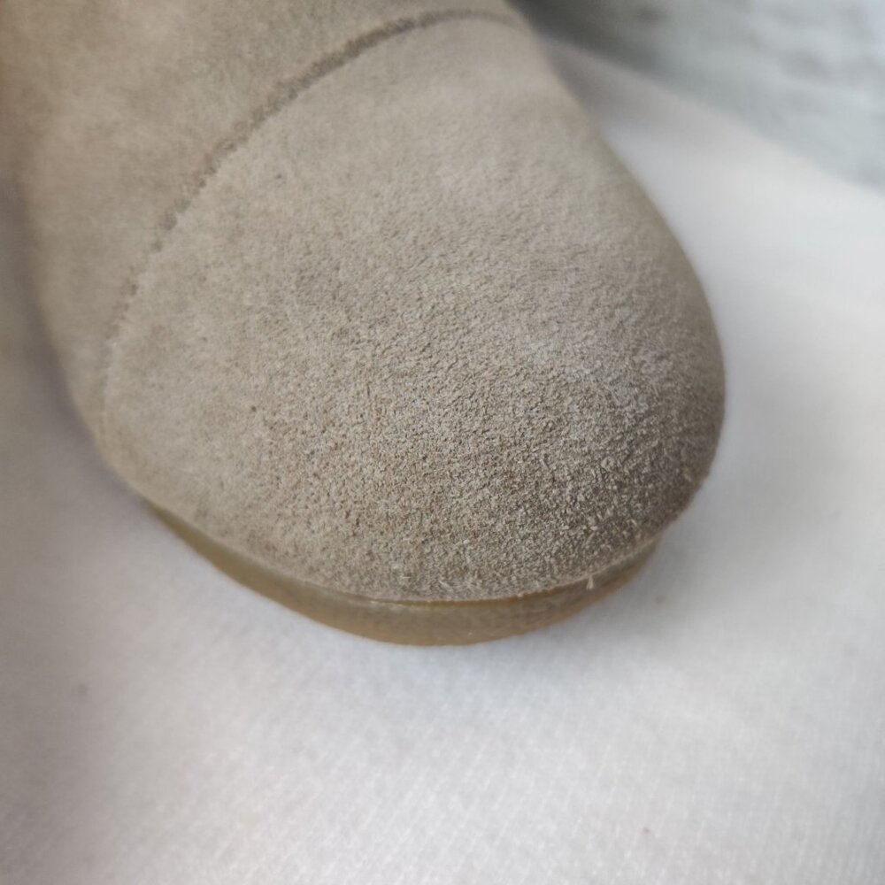 Toms Womens Ankle Booties Desert Wedge Heel Lace Up Boots Suede Taupe Tan Sz 8 - Picture 11 of 15